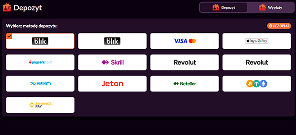 Wybierz system płatności