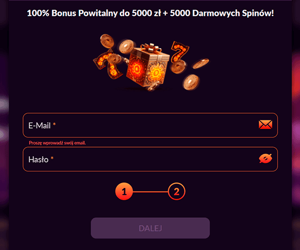 Wypełnij wszystkie wymagane pola w profilu gracza Wypełnij wszystkie wymagane pola w profilu gracza